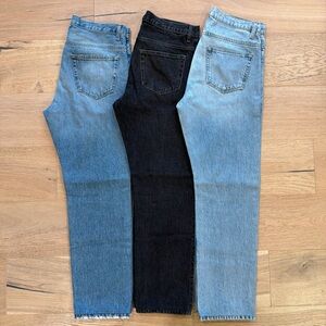 Frame Denim The Straight Denim Jeans Set - Blue, Black, Light Blue
